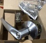 Schlage F40-JAZ 626 Chrome Jazz Privacy Door Lever Set. Fixed Price $14.95.