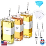 Reallnaive 3 Sets Olive Oil Dispenser Bottles For Kitchen With Nozzles Funnel La. Fixed Price $51.32.