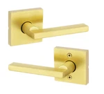 Kwikset Halifax Square Passage Lever Satin Brass 720HFLSQT4 6AL Rcs. Fixed Price $24.00.