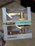 Defiant Tonebridge Brushed Gold Hall/closet Door Lever With Square Rose. Fixed Price $20.00.