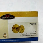 Design House 782748 Brass Tulip Ser. Privacy Fits Doors 1-3/8" To 1-3/4" Thick. Fixed Price $19.92.