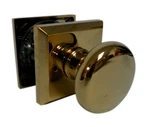 Baldwin PVROUTSR003 Round Door Knob W/ Square Rose Lifetime- Polished Brass. Fixed Price $91.30.