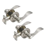 Design House Springdale Privacy Brass Door Handle Satin Nickel 2 Pack. Fixed Price $65.16.