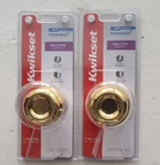 Lot Of 2 Kwikset Tylo Dummy Inactive Push/pull Door Knob Polished Brass. Fixed Price $14.99.