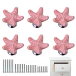 Ceramic Cabinet Handles Drawer Knobs Starfish Shape Cupboard Dresser Wardrobe.... Fixed Price $22.15.