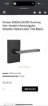 Emtek 5052HLOUS19 Helios Dummy Modern Rectangular Rosette, Flat Black. Fixed Price $79.00.