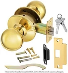Door Knob Cylindrical Storeroom Function Key Unlocks Exterior Polished Bras. Fixed Price $157.99.