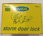 Ives Storm Door Lock #980 B26D Silver. Fixed Price $24.95.