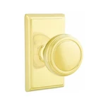 Emtek 8121NWUS3NL Passage, Rectangular Rosette, Norwich Knob, Unlacquered Brass. Fixed Price $168.00.