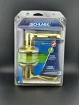 Schlage Hall & Closet Bright Brass Decorative Lever Fits Doors Left Hand. Fixed Price $19.99.