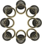 Murtenze 12 Pieces Antique Bronze Drawer Ring Pulls, Vintage Decorative Handles,. Fixed Price $21.99.