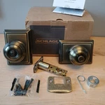 Schlage F40 609 Addison Georgian Privacy Door Knob Set. Fixed Price $18.19.