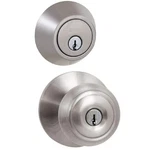 Defiant Hartford Satin Nickel Combo Pack With Single Cylinder Deadbolt. Fixed Price $13.95.
