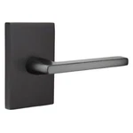 Emtek 5212HLOUS19LH Helios Privacy Door Lever Set, Modern Rose, Flat Black. Fixed Price $99.99.