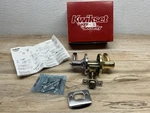 Kwikset Snl Saxton Privacy Rh Polished Brass/chrome Door Lever 93001-307. Fixed Price $24.39.