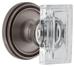 Grandeur Solccr Prv 238 Cs Carre Crystal Solid Brass Privacy Door - Grey. Fixed Price $286.50.