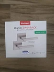 Kwikset Halifax Lever Sets Square Satin Nickel Hall/closet Door ( 2PACK). Fixed Price $59.75.