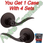 *4-SETS* Kwikset Tustin 730TNL Bedroom & Bathroom Lock Venetian Bronze 97300-818. Fixed Price $104.99.