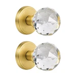 Clctk 2 Pack Crystal Glass Door Knobs Inactive Round Half-dummy. Fixed Price $52.28.