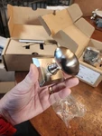 Of Pairs Emtek Egg 8531EUS15 Knob With Quincy Rosette - Satin Nickel Dummy. Fixed Price $245.00.