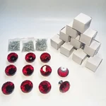Ruby Red Glass Crystal Dresser Knobs Drawer Pull Handle Cabinet Door Qty. 22. Fixed Price $45.00.