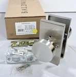 Baldwin PVCONCFR150 Privacy Door Knob Set With Rectangle Rose - Satin Nickel. Fixed Price $109.20.