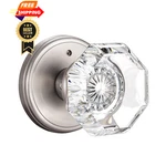 Clctk Crystal Glass Door Knobs Interior, Modern .privacy, Satin Nickel. Fixed Price $60.99.