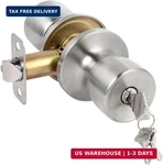Hosom Door With Lock And Key, Keyed Entry Knob, Exterior Interior. Fixed Price $14.04.