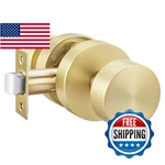 Haidms Brushed Gold Passage Door Knob Hallway Closet Non-locking. Fixed Price $57.62.