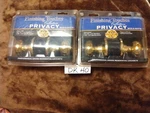 2 Tell Parkland Bright Brass Metal Privacy Knobs/bed Bath. Fixed Price $35.00.