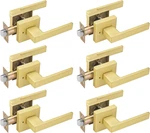 Gold Door Handles 6 Pack - Privacy Lever For Bath & Bedroom With Lock. Fixed Price $166.99.