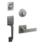 Design House Metal 2-WAY Adjustable Entry Handle Set Satin Nickel/silver. Fixed Price $213.84.