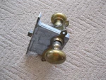 Vintage Mortise Door Lock Set Brass Knobs. Fixed Price $24.00.