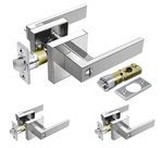 Bestten 3-PACK Privacy Door Lever Set Interior, Keyless Lock Satin Chrome. Fixed Price $37.91.