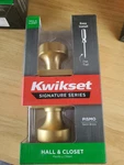 Kwikset 9720-112 Pismo Interior Passage Hall/closet Door Knob Satin Brass 720PSK. Fixed Price $19.98.