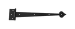 13" Strap Hinge Spear Acorn / Heart Cabinet Door Gate Black Smooth. Fixed Price $47.40.