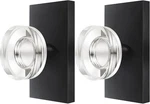 Newlaking Dummy Door Knob Set Crystal Glass Non-locking Handles. Fixed Price $20.00.