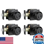 Haidms 4 Pack Matte Black Passage Door Knobs Square Panel Interior Closet Hall. Fixed Price $79.87.