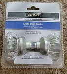 Defiant Glass Closet Door Knobs Satin Nickel Finish 2 1/4" 393 098 Interior. Fixed Price $15.00.