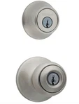 Kwikset Polo Satin Nickel Entry Lock And Single Cylinder Deadbolt Combo Pack. Fixed Price $39.87.