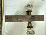 Vintage Glass Door Knob Set Mortise Lock Brass Hardware Antique Clear Pair. Fixed Price $60.00.