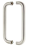 Pair Brinks Commercial 12" 'c' Shape Pull Door Handles Stainless Steel Finish. Fixed Price $39.50.
