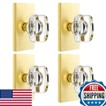 Dllween Glass Gold Dummy Door Knob, Satin Brass Crystal Han. Fixed Price $90.73.