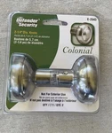 Defender Security E2643 Colonial Style Hall/closet Door Knobs, 1/4 In.. Fixed Price $8.50.