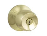 Defiant Brandywine Polished Brass Keyed Entry Door Knob Gold Locking Round. Fixed Price $15.00.