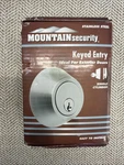 Mountain Security Deadbolt Easy Install Keyed Entry Polished Brass 3502-105 +new. Fixed Price $20.00.
