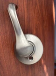 Kwikset 604DNL Nickel Dorian Lever Interior Pack For Single Cylinder Handlesets. Fixed Price $29.99.