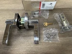Miseno MLK1022CP Lorton Flat Bar Cylinder Keyed Entry Door Lever Set - Read. Fixed Price $31.49.