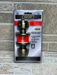 Defiant Antique Brass Keyed Entry Door Knob Set, 4-WAY Latch, 2 Keys. Fixed Price $19.99.