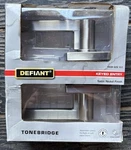 Defiant Tonebridge Satin Nickel Keyed Entry Door Lever With Square Rose. Fixed Price $20.00.